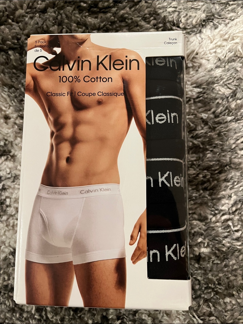 Calvin Klein Men's 5-Pack Cotton Trunks - Black